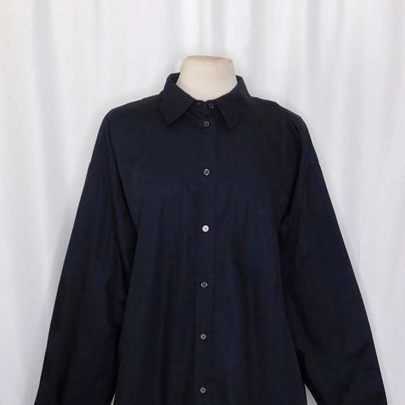 NWT!! J. CREW Étienne Oversized Shirt Lightweight Oxford Solid Black Etienne XXL - Picture 4 of 16